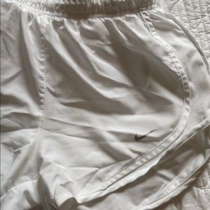 white nike shorts